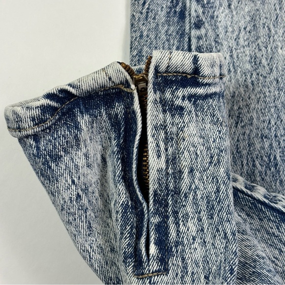Vintage 80s zipper ankle jesns 8 high rise acid wash 27 stretch Pure Jeanswear - Picture 4 of 11